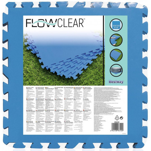 BESTWAY Flowclear medence alátét polifoam, 50 x 50 cm, 9 db, kék 58220