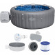 BESTWAY Lay-Z-Spa Santorini EnergySense HydroJet Pro Felfújható jakuzzi, 216 x 80 cm 6001T