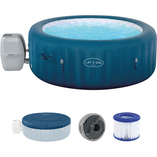 BESTWAY Lay-Z-Spa Milan AirJet Plus felfújható jakuzzi, 196 x 71 cm 60029