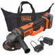 Black & Decker BCG720M1-QW Akkus sarokcsiszoló (125mm/18V/1x4,0Ah) Táska