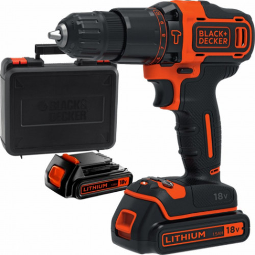 Black & Decker BDCHD18K1B2-QW Akkus ütvefúró-csavarozó (40Nm/18V/2x2,0Ah) koffer