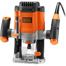 Black & Decker KW1200EKA-QS 1200W, 55mm felsőmaró, tartozékokkal, marószárakkal kofferben