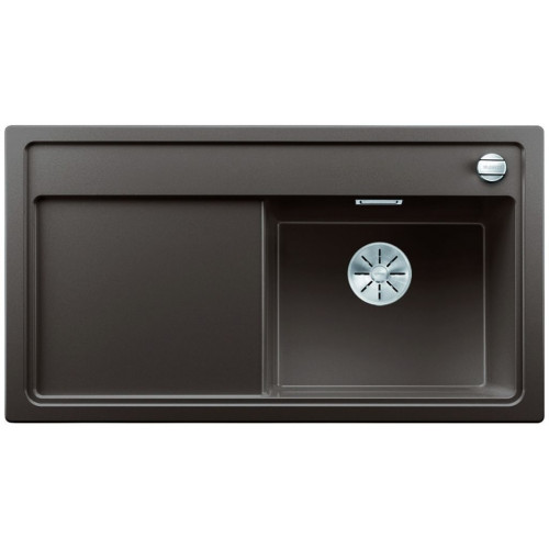 BLANCO ZENAR 5 S szilgránit mosogató dugókiemelővel, vágódeszkával, jobbos, kávé 523932