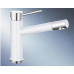 BLANCO ALTA Compact szilgránit mosogató csaptelep, króm/fehér 515317