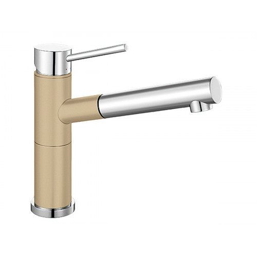 BLANCO Alta - S Compact Silgranit kihúzható fejes mosogató csaptelep pezsgő / króm 515329
