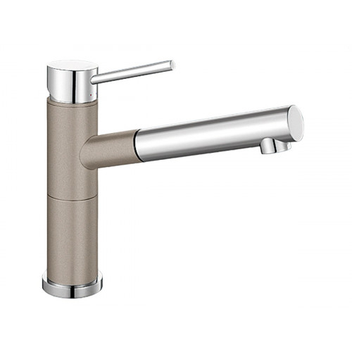 BLANCO ALTA-S Compact szilgránit kihúzhatófejes mosogató csaptelep, króm/tartufo 517634