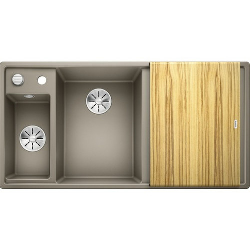 BLANCO AXIA III 6 S szilgránit mosogató dugókiemelővel, fa vágódeszkával, tartufo 524650