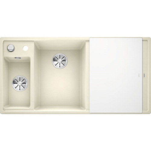 BLANCO Axia III 6 S InFino mosogató Silgranit, fehér üveg vágólap, jázmin 524658