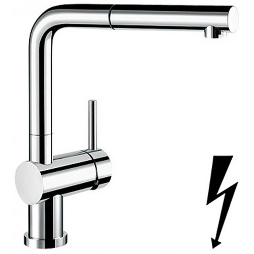 BLANCO LINUS-S-F kihúzhatófejes alacsonynyomású mosogató csaptelep, ablak elé, króm 514276