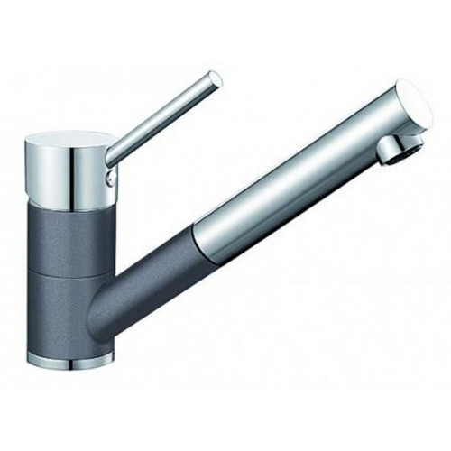 BLANCO ANTAS-S kihúzhatófejes, alacsonynyomású mosogató csaptelep, króm/palaszürke 518795
