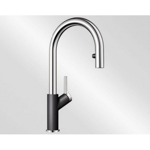 BLANCO CARENA-S Vario Silgranit-Look kihúzhatófejes mosogatócsap, króm/antracit 521358