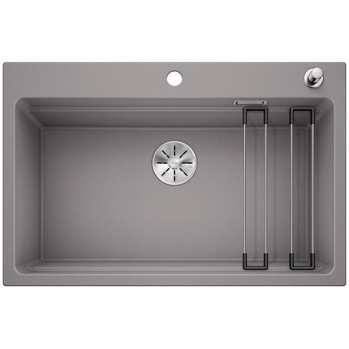 BLANCO ETAGON 8 InFino szilgránit mosogató dugókiemelővel, alumetál 525179