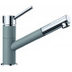 BLANCO KANO-S Silgranit-Look kihúzhatófejes mosogató csaptelep, króm/alumetál 525039