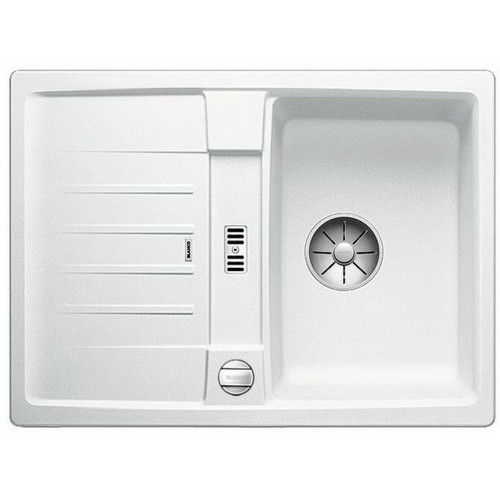 BLANCO LEXA 40 S InFino szilgránit mosogató dugókiemelővel, fehér 524884