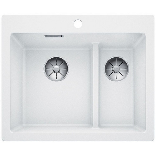 BLANCO PLEON 6 Split InFino szilgránit mosogató, fehér 521693