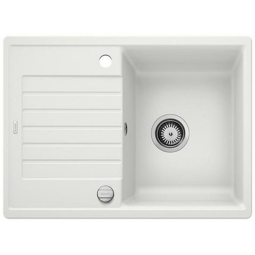 BLANCO ZIA 45 S Compact szilgránit mosogató dugókiemelővel, fehér 524715