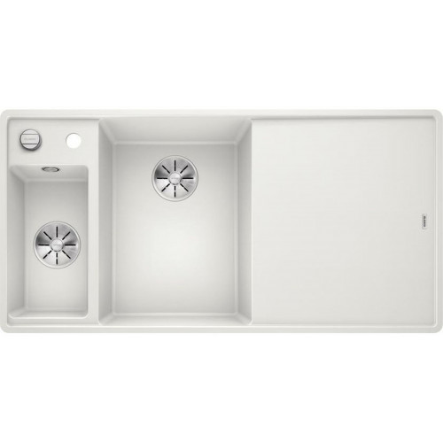 BLANCO AXIA III 6 S-F szilgránit mosogató dugókiemelővel, üveg vágólappal, fehér 524672 BLANCO AXIA III 6 S-F szilgránit mosogató dugókiemelővel, üveg vágólappal, fehér 524672