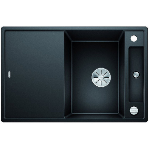 BLANCO AXIA III 45 S szilgránit mosogató dugókiemelővel, üveg vágólappal, fekete 525840