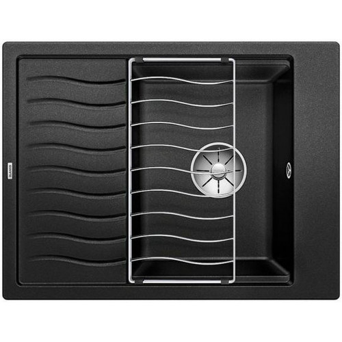 BLANCO ELON 45 S InFino szilgránit mosogató, fekete 525880