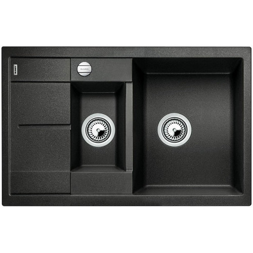 BLANCO METRA 6 S Compact szilgránit mosogató dugókiemelővel, fekete 525925