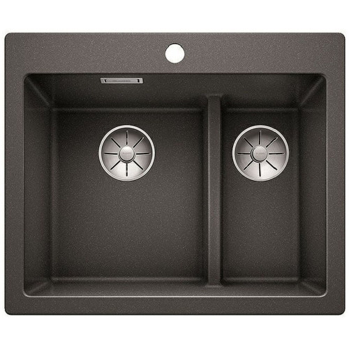 BLANCO PLEON 6 Split InFino szilgránit mosogató, fekete 525955