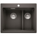 BLANCO PLEON 6 Split InFino szilgránit mosogató, fekete 525955