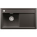 BLANCO ZENAR 45 S InFino szilgránit mosogató dugókiemelővel, balos, fekete 526034
