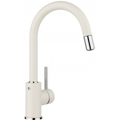 BLANCO MIDA-S Silgranit-Look kihúzhatófejes mosogató csaptelep, törtfehér 526968