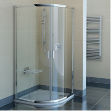 RAVAK BLIX BLCP4-90 négyrészes negyedköríves zuhanykabin szatén kerettel, transparent edze