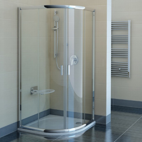 VÉGKIÁRUSÍTÁS RAVAK BLIX BLCP4-90 négyrészes negyedköríves zuhanykabin szatén kerettel, transparent edze