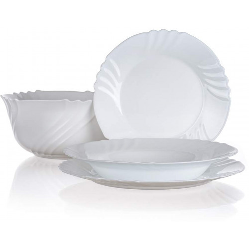 BORMIOLI Ebro Étkészlet, opál, 19 darab 05402404 BORMIOLI Ebro Étkészlet, opál, 19 darab 05402404