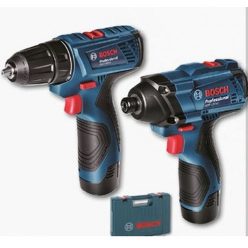 Bosch Akkus gép szett GSR 120-LI + GDR 120-LI ütvecsavarozó kofferben, 06019F0002