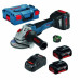 BOSCH GWS 18V-10 PSC akkus sarokcsiszoló, 2x 5,0Ah 06019G3F0D