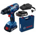 BOSCH GSB 180-LI PROFESSIONAL Akkus ütvefúró-csavarozó (18V/2x2,0Ah) koffer 06019F8307