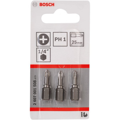 BOSCH Csavarozófej, extra kemény PH 1, 25 mm 2607001508