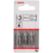 BOSCH Extra kemény Bit, PZ 2, 25 mm, 3 db 2607001558