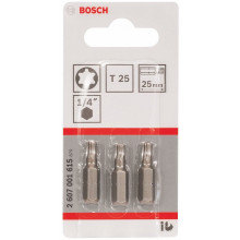 BOSCH Extra kemény Bit T25, 25 mm, 3Db. 2607001615