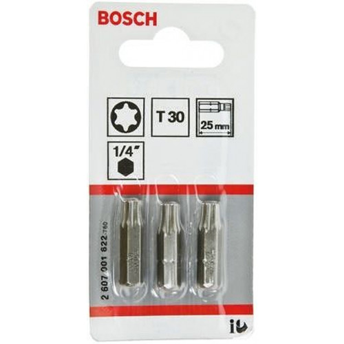 BOSCH Extra kemény Bit, T30, 25 mm, 3 db 2607001622