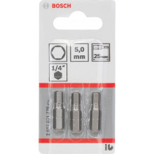 BOSCH Csavarozófej, extra kemény HEX 5, 25 mm 2607001726