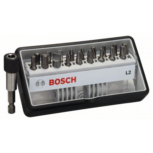 BOSCH 18+1 Accessories Bosch Csavarozó bit készlet Robust Line L extrakemény 260700256