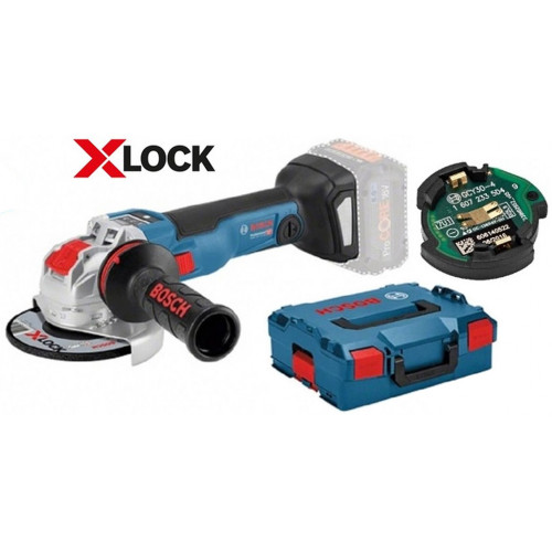 BOSCH GWX 18V-10 SC Akkus sarokcsiszoló X-LOCK, 125mm, akku nélkül 06017B0400