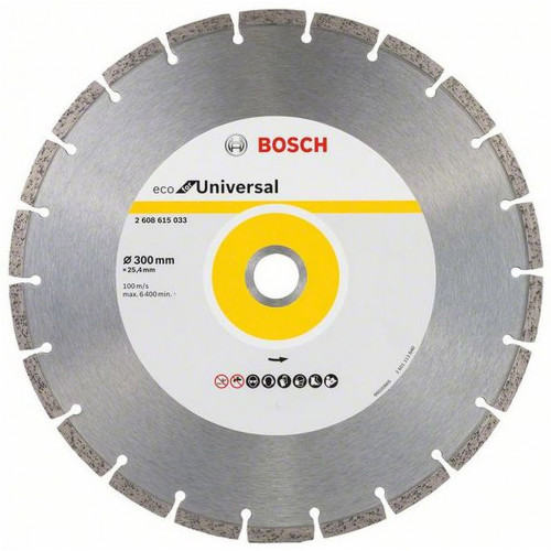 BOSCH Gyémánt darabolótárcsa, Eco for Universal kivitel 300x25.4x3.2x8 mm 2608615033