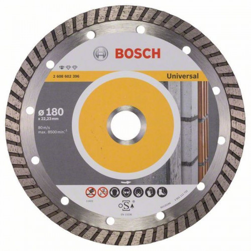 BOSCH Professional for Universal Turbo 180x22.2x2.5x10mm gyémánt vágótárcsa 2608602396 BOSCH Professional for Universal Turbo 180x22.2x2.5x10mm gyémánt vágótárcsa 2608602396