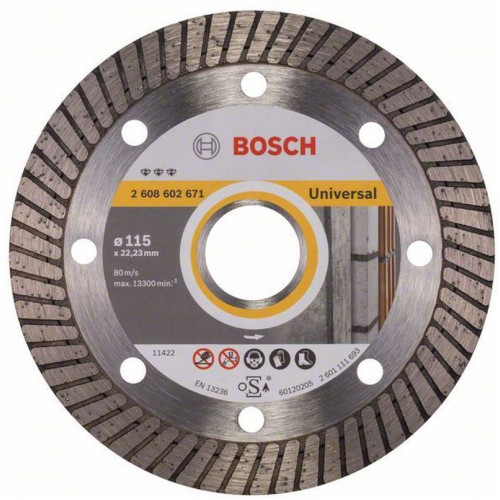 BOSCH Best for Universal Turbo 115x22.2x2.2x12mm gyémánt vágótárcsa 2608602671