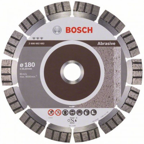 BOSCH Best for Abrasive gyémánt darabolótárcsa 180 x 22,23 x 2,4 x 12 mm 2608602682
