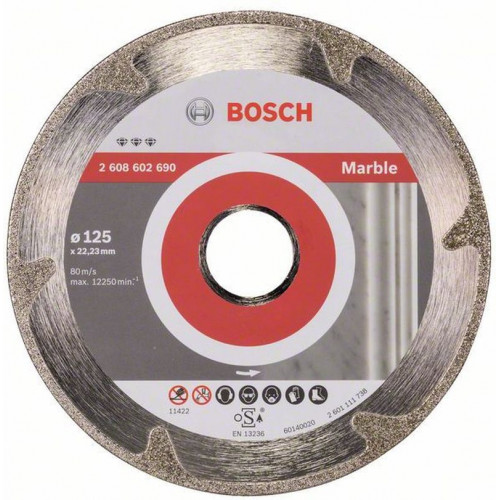 BOSCH Best for Marble 125x22.2x2.2x3mm gyémánt vágótárcsa 2608602690