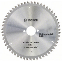 BOSCH ECO körfűrészlap aluminiumhoz 190 x 30 x2,2 mm, 54fog, 2608644389