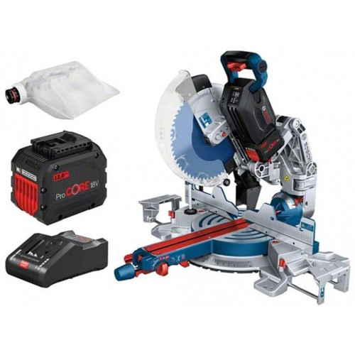 BOSCH GCM 18V-305 GDC Leszabó- és gérvágó fűrész Li-Ion BITURBO, 2x12,0Ah 0601B43001