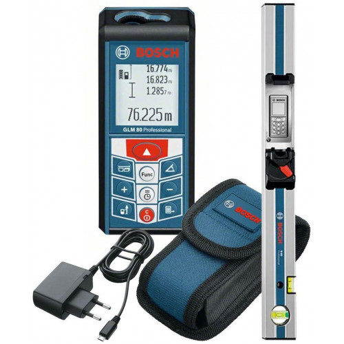 Bosch GLM 80 lézeres távolságmérő + R60 vízmérték 0601072301