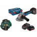 BOSCH GWS 18V-10 SC Sarokcsiszoló, 2x 5,0Ah 06019G340D
